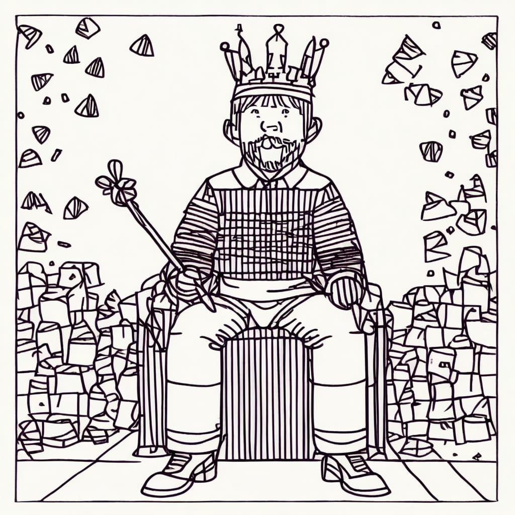 King Bud: Candy Wrapper Throne Drawing