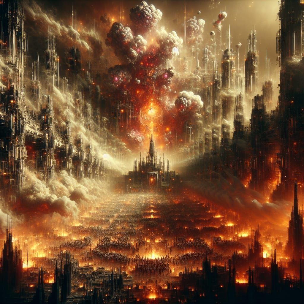 Epic Digital Painting of a Chemical Battlefield