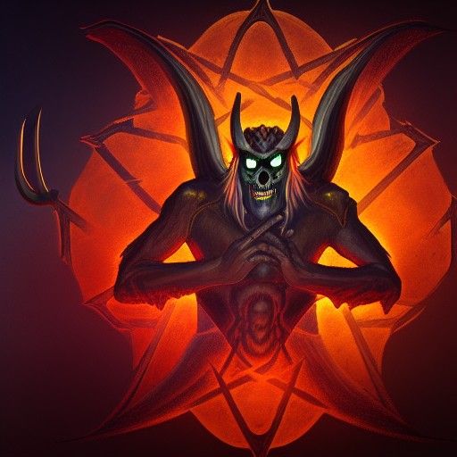 Demonic Scooby-Doo in Occult Hellscape