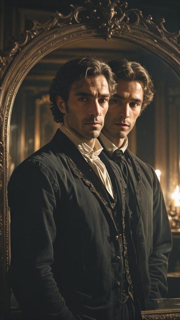 Ornate Mirror Reveals Man's Obsession