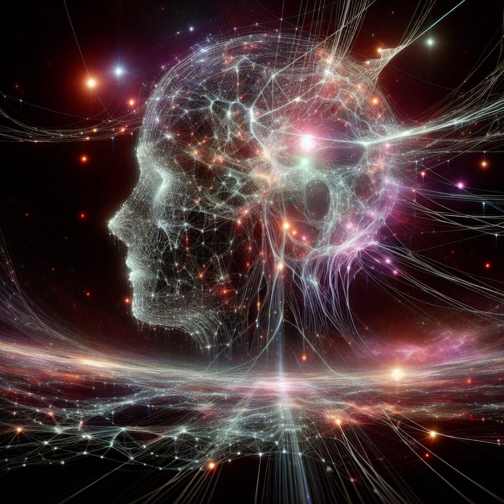 Ultimate AI: Interconnected Data Network in Cosmic Web