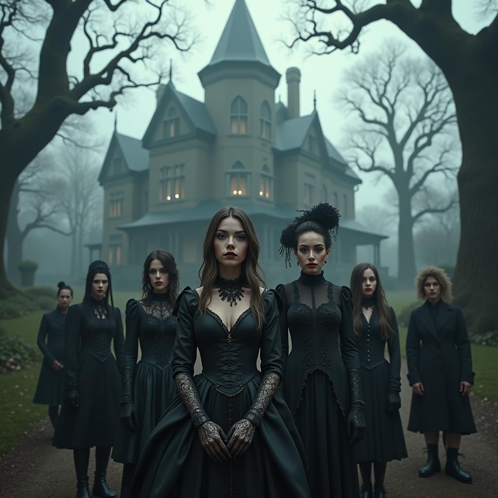 Grim Dark Mansion with Victorian Group, Unreal Engine