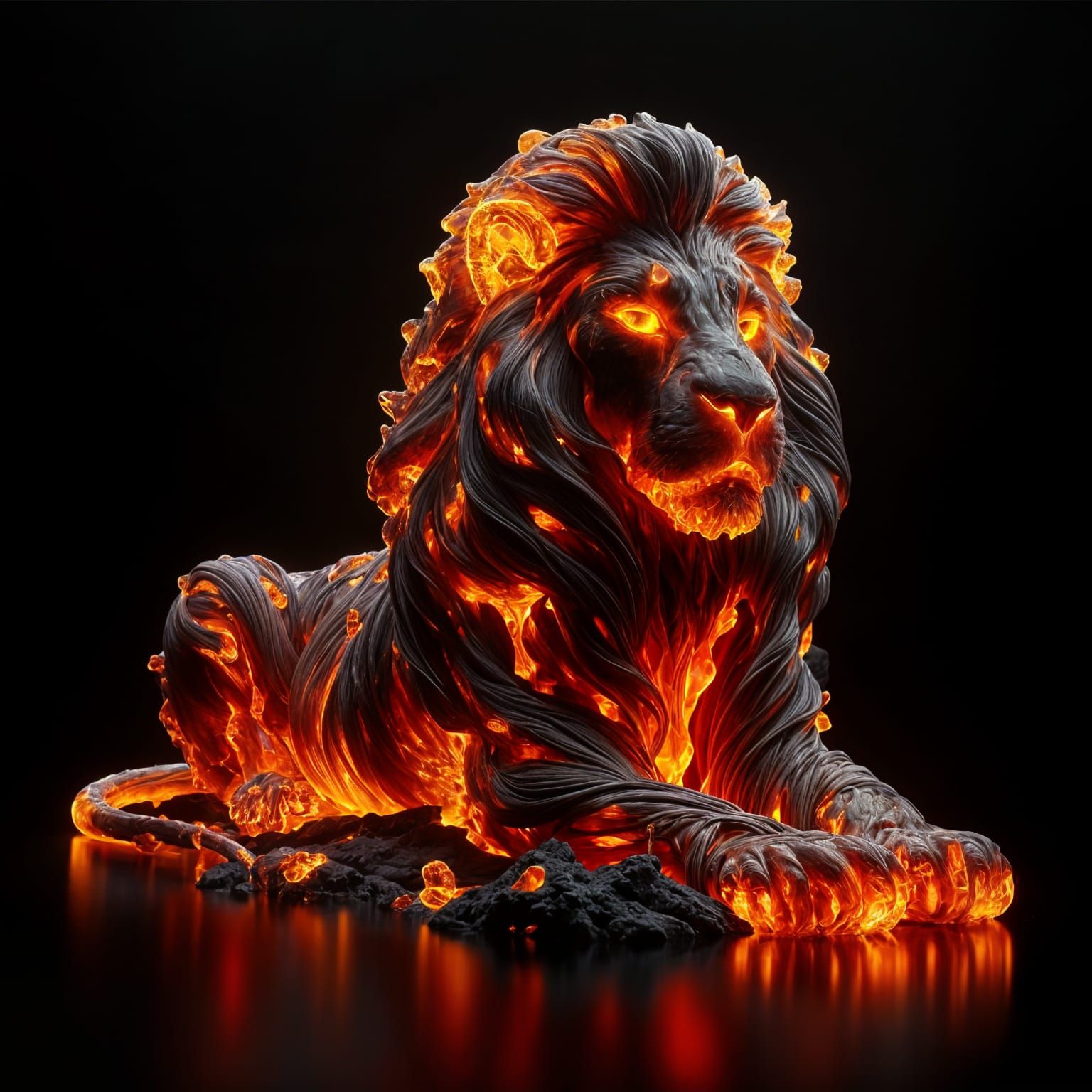 Magma Lion: Volcanic Majesty