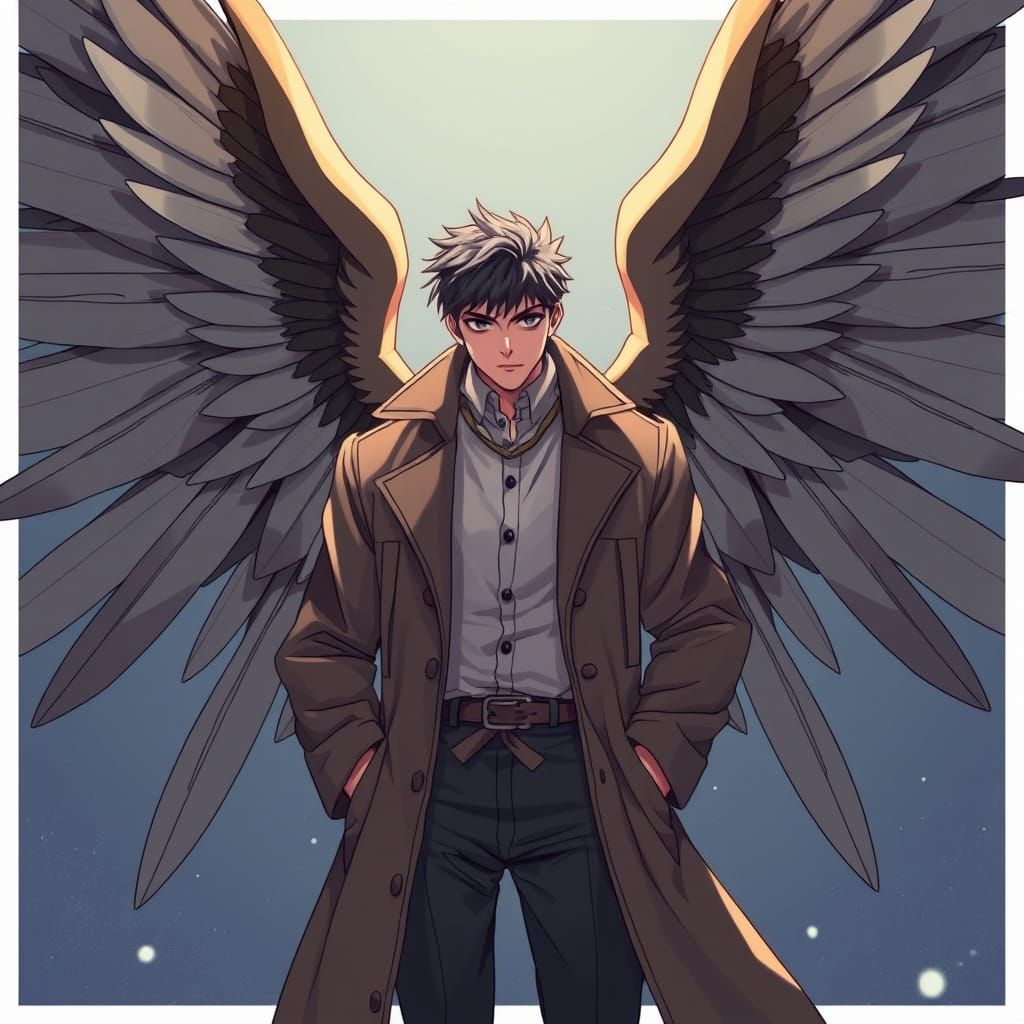 Cyberpunk Hero Unveils Mechanical Wings in Anime-Inspired Ma...