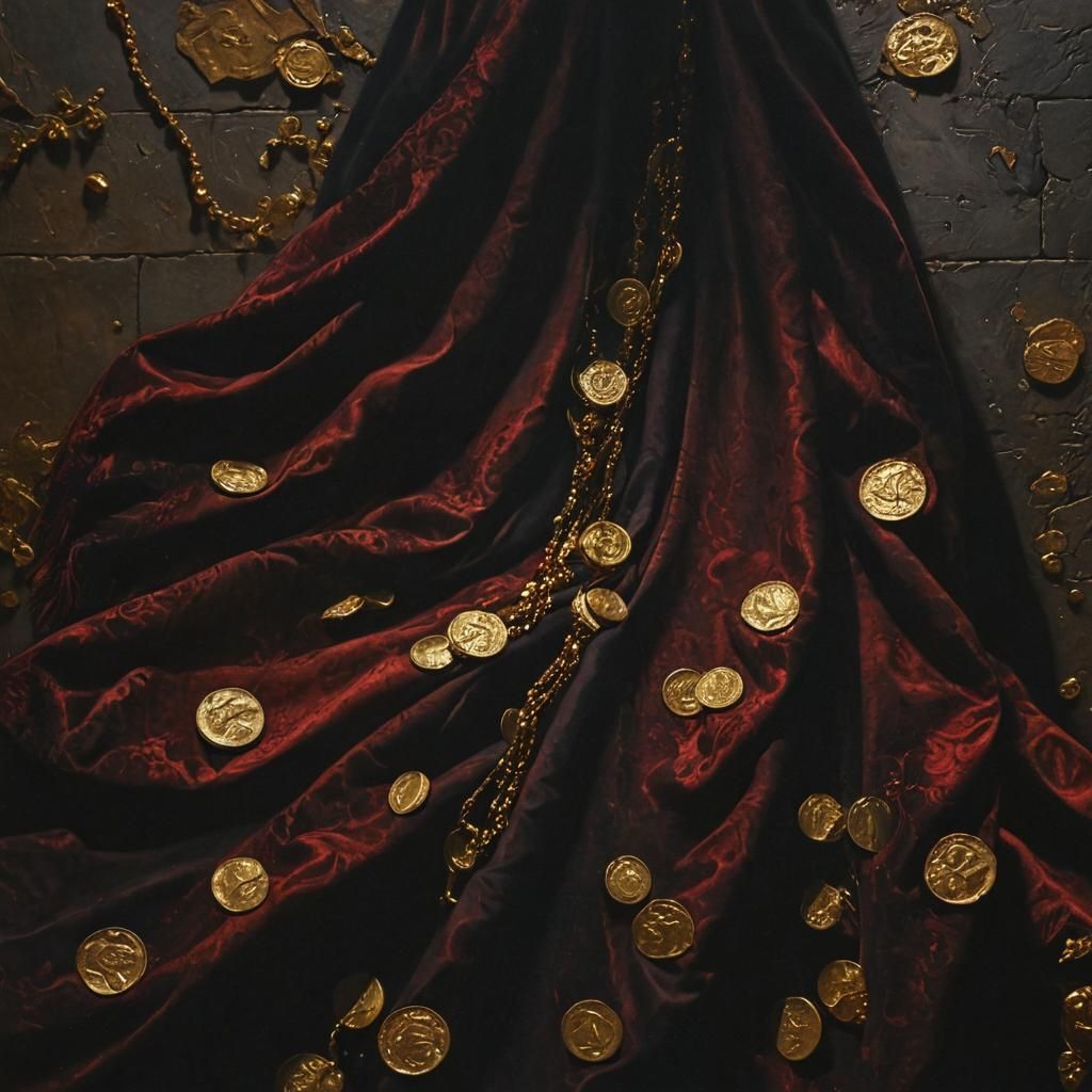 Baroque Still Life: Miser with Gold and Jewels