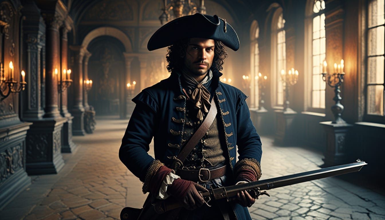 Tiefling Musketeer in 17th Century France