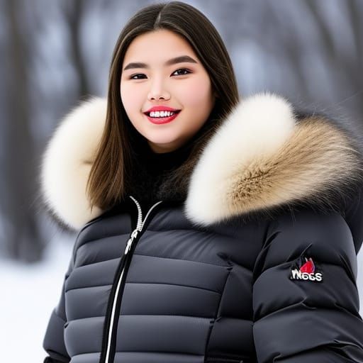 Woman in Puffer Jacket, Professional Portrait