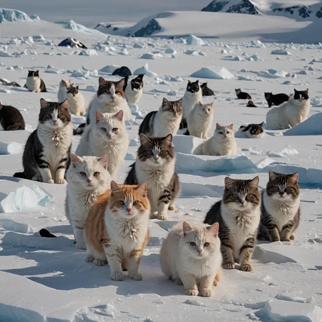 Cats in Antarctica