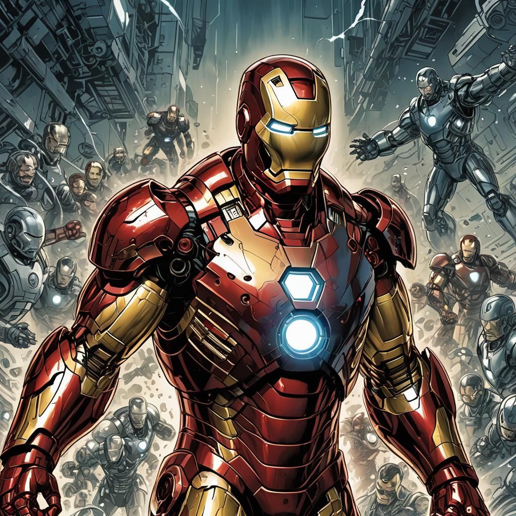 Iron Man Comic Book Art by Mark Brooks