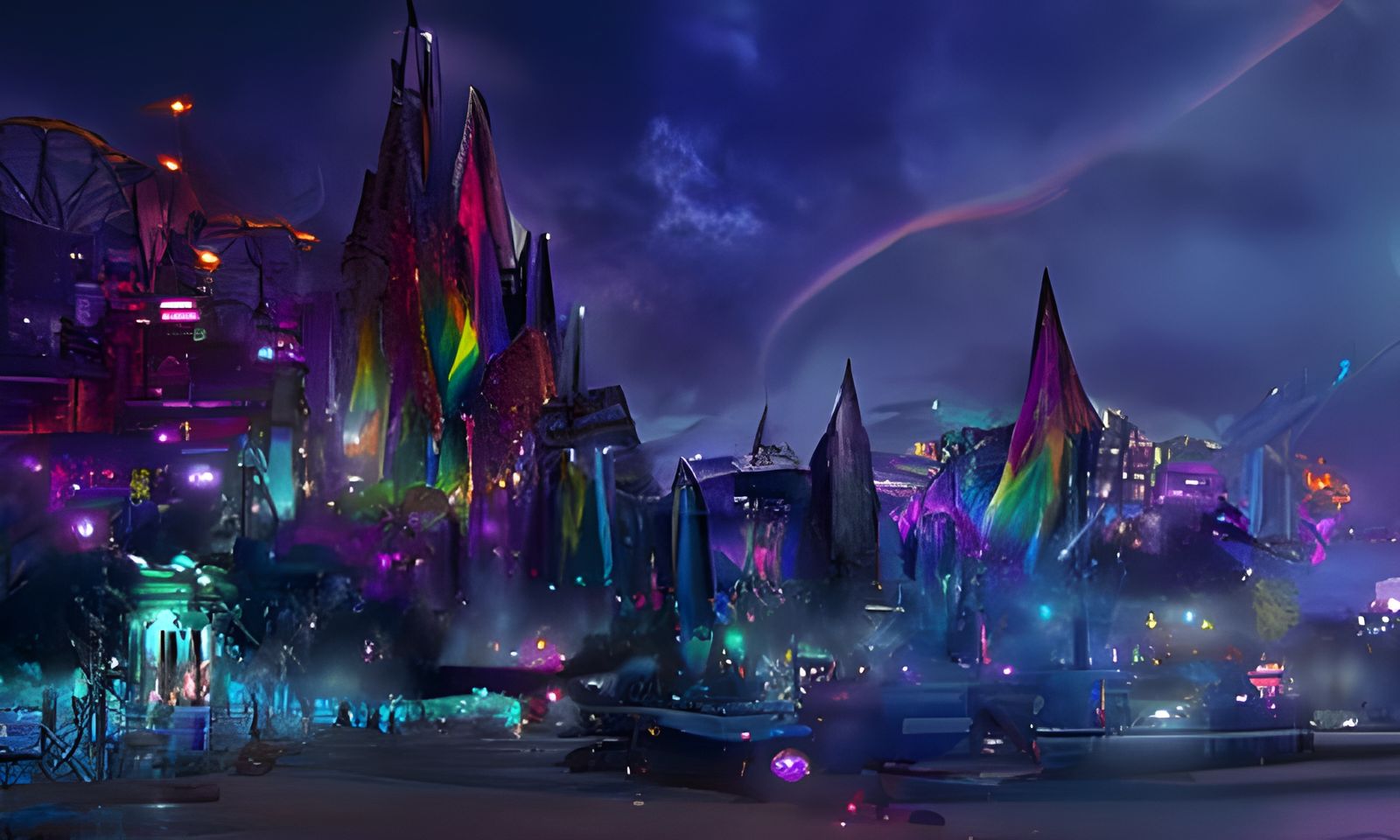 Magical Rainbow city of Arcane Magic