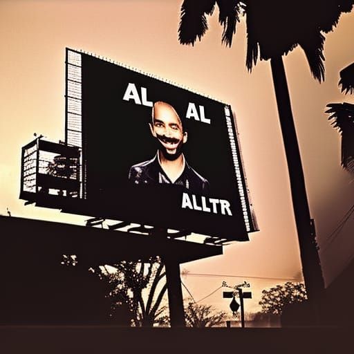AI Billboard Featuring a Handsome Man Named Al