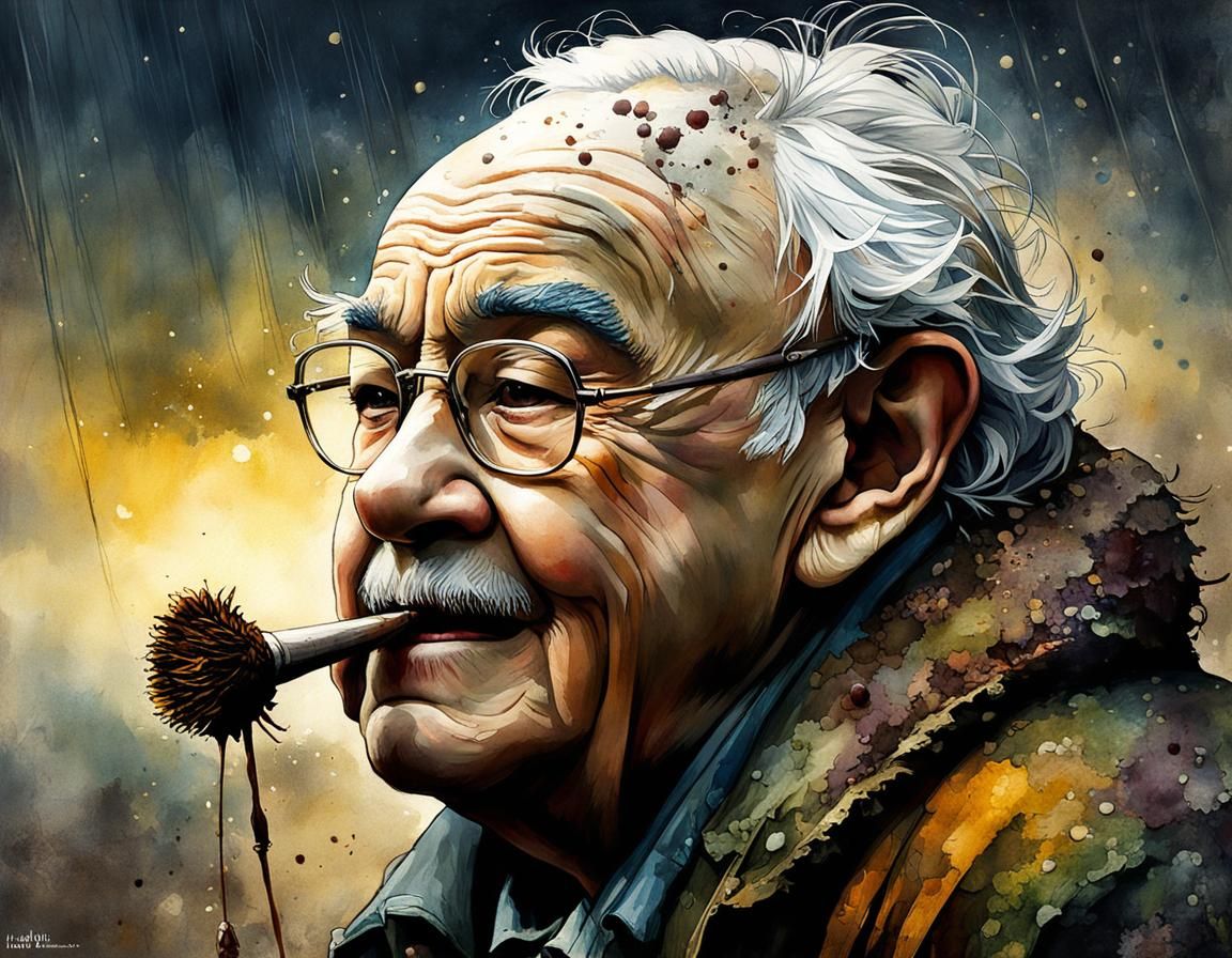 Expressive Watercolor Painting Inspired by Karl Barth