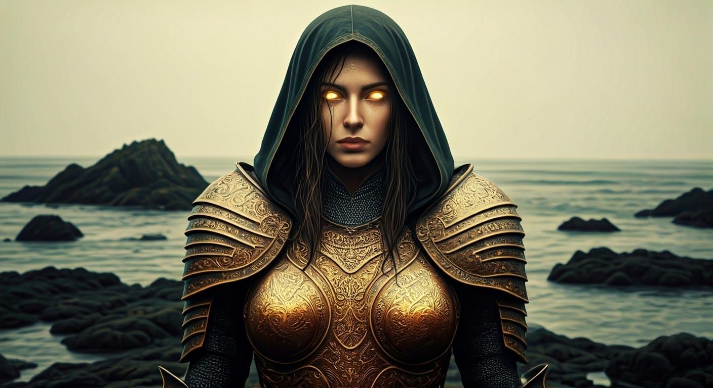 Ethereal Warrior Emerges from the Ocean's Depths in Ancient ...
