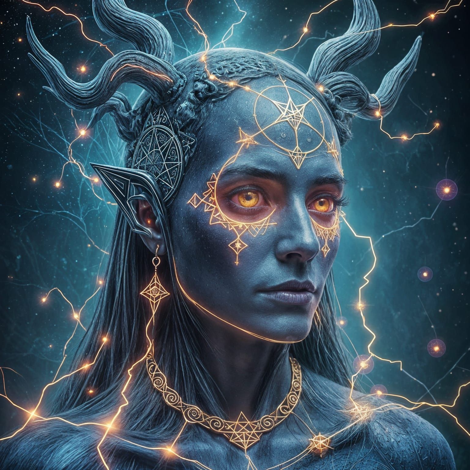 Liminal Magickian Adeptus in Vibrant Multiverse Hues