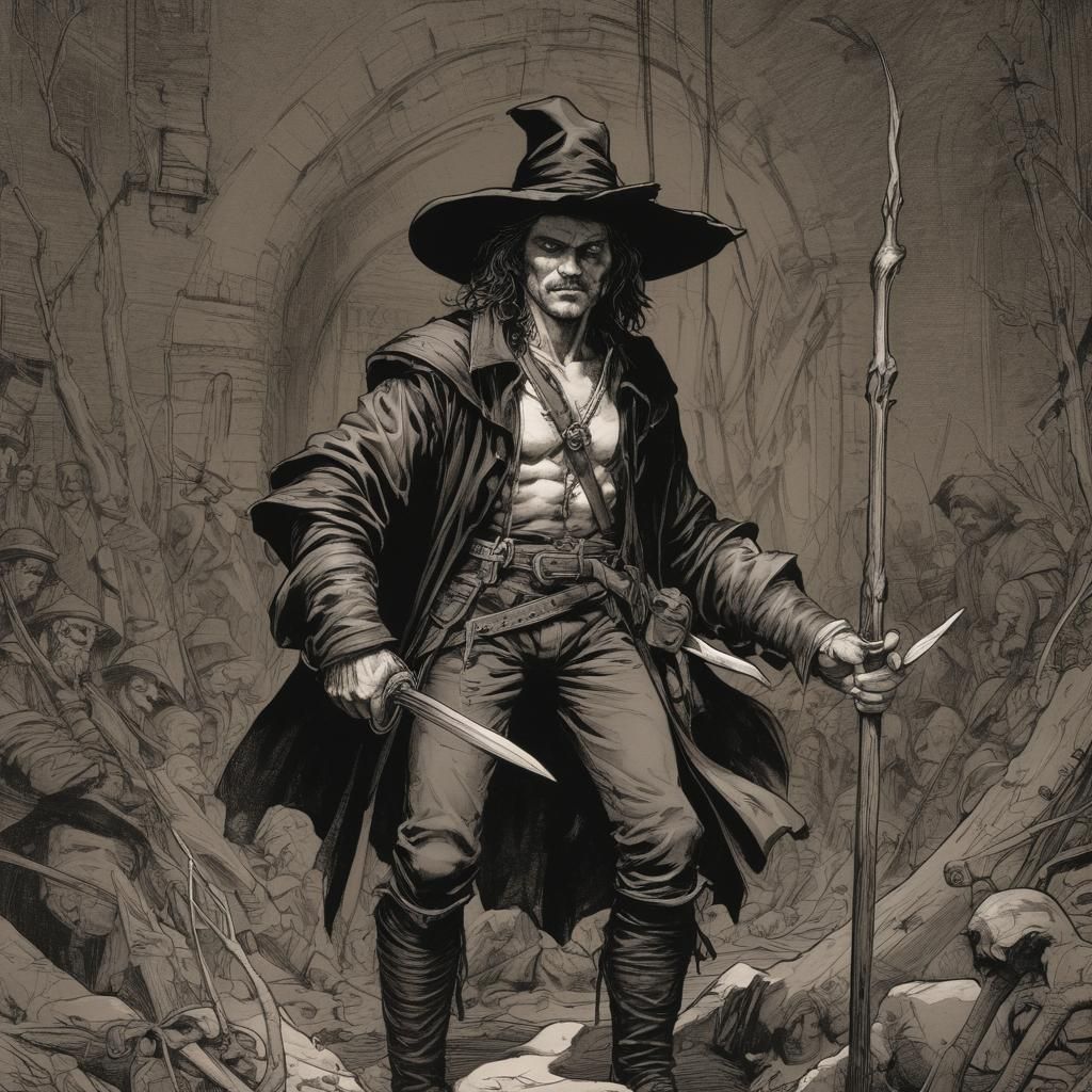 Grimdark Scene in a Classical Style