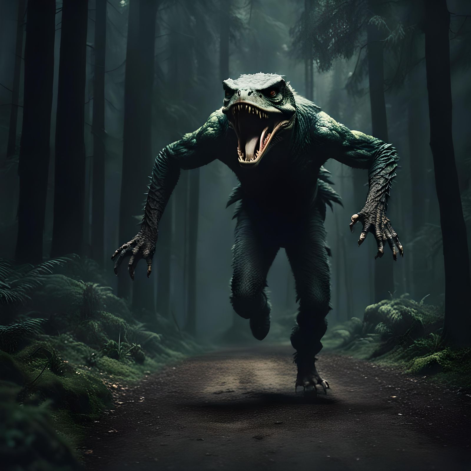 Dramatic Escape: Cinematic Still in Dark Fantasy Style