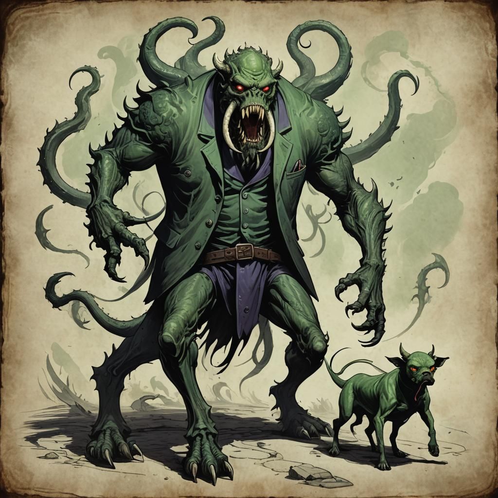 Cthulhu Walks a Demonic Dog