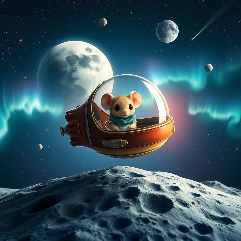 Hyperrealistic Night Sky with Planets, Nebulas, and Alien Sp...