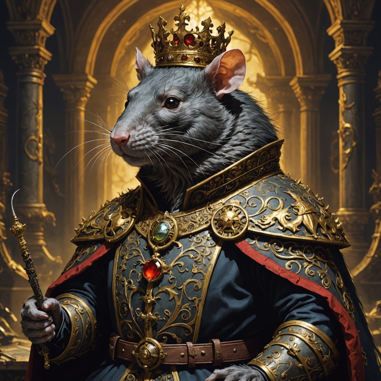 The Rat King AI Image