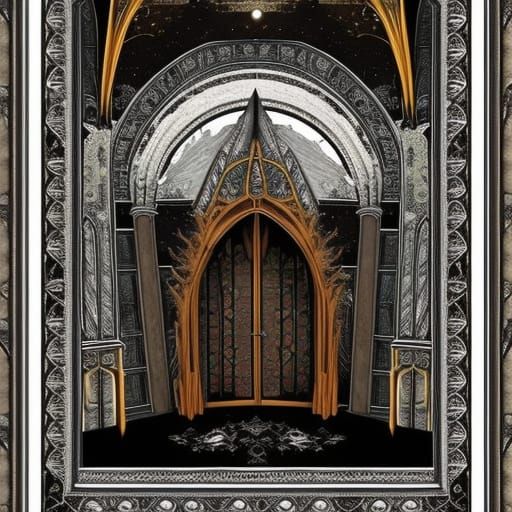 Capricorn Gothic themed penthouse with Earthy tones& Silver frames& Black accents& Black Gothic furniture with Silver fr...