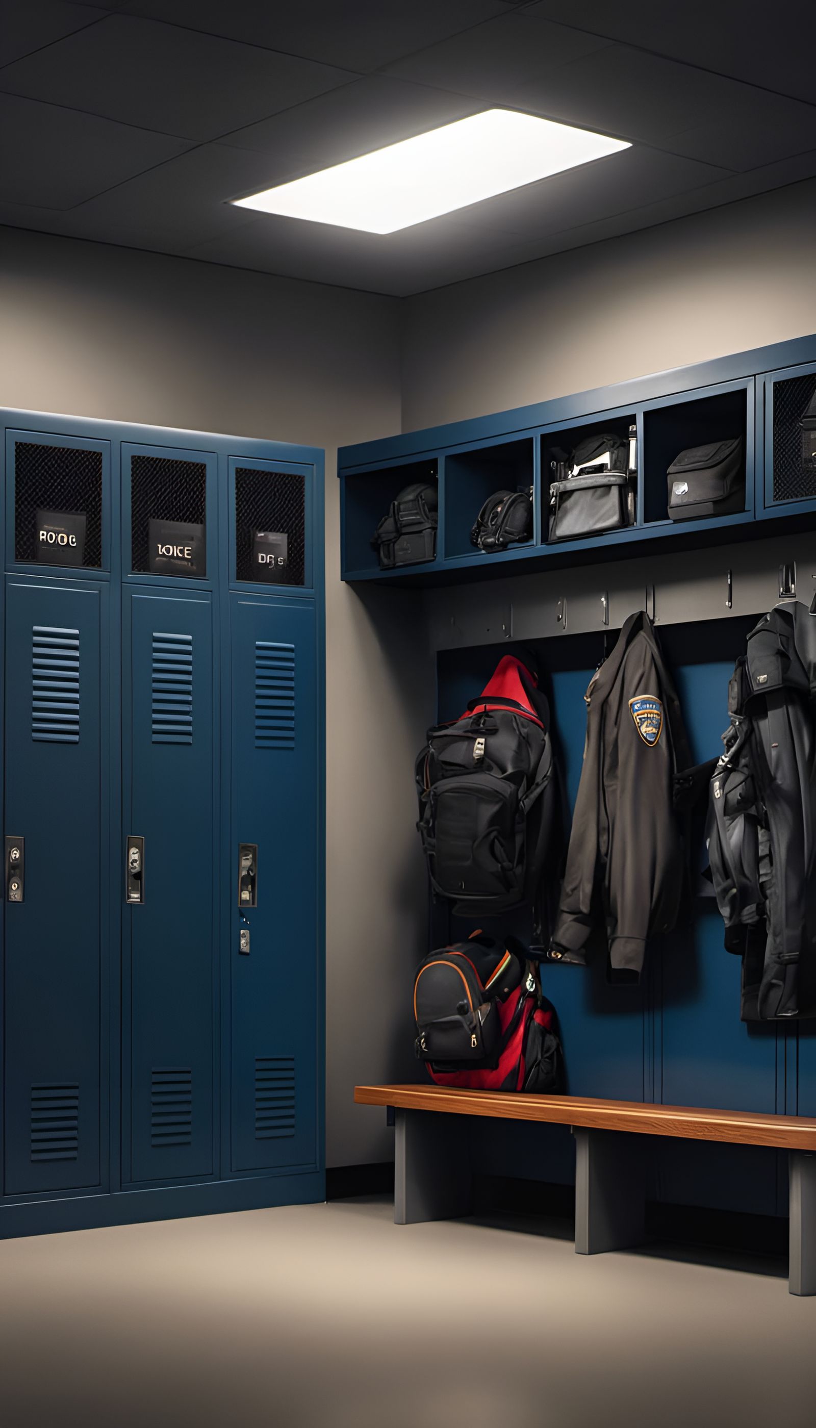 Police Locker Room with Duty Gear in Unreal Engine