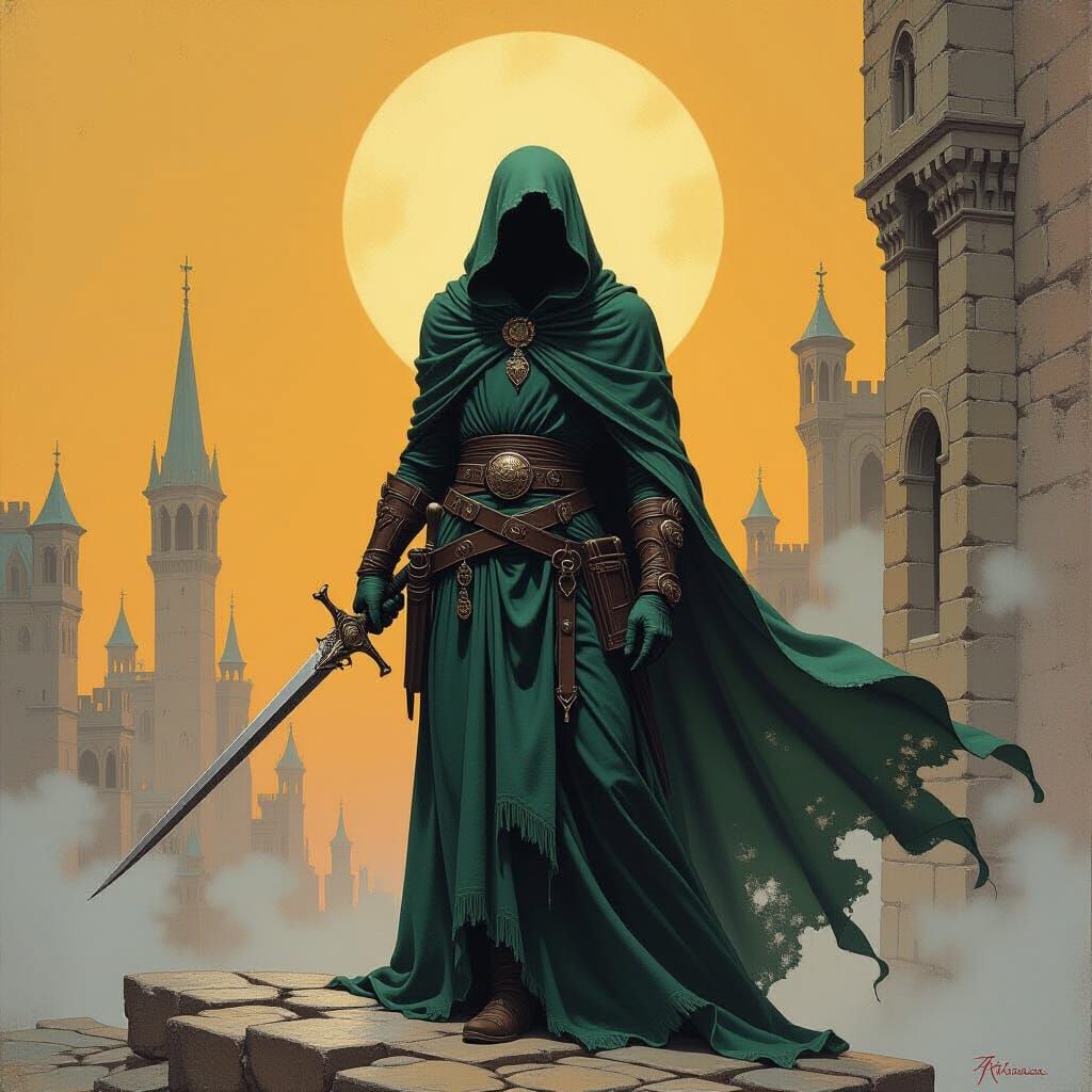 Arcane Trickster Rogue in Gothic Horror Style