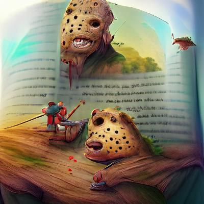 Storybook Illustration of a Forest Monster