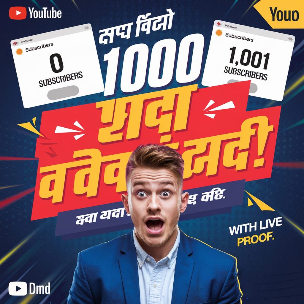 YouTube Thumbnail: Achieve 1000 Subscribers Fast