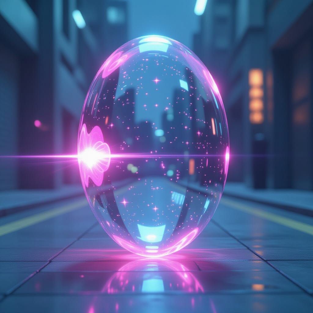 Translucent Plasma Spike in Cinematic Film Style