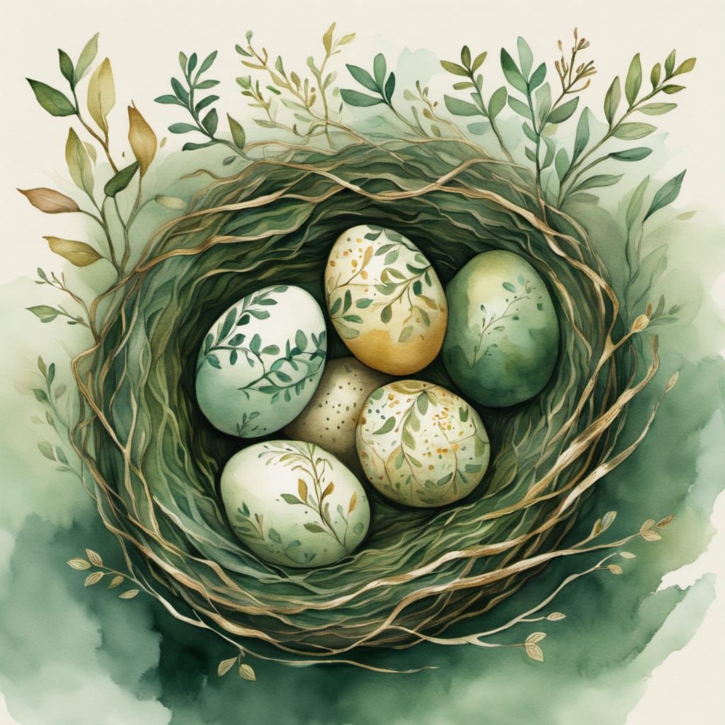 Ingenious Nests
Color Palette:

Forest Green: #2C6B3F

Soft Beige: #D5B8B1

Moss Green: #8F9A70

Birchwood Brown: #D1A28...