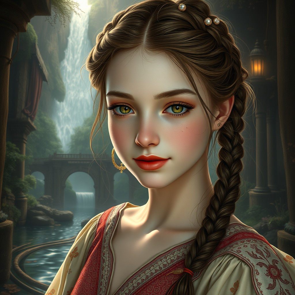 Mystical Girl in Detailed Digital Matte Painting