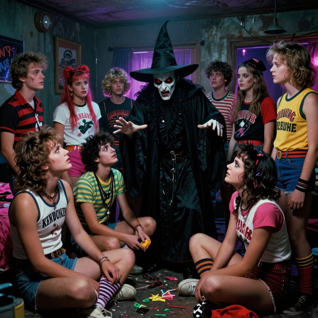 Evil Wizard Hypnotizes 80s Students at Rave