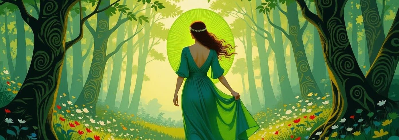 Forest Avatar in Ethereal Klimt Style