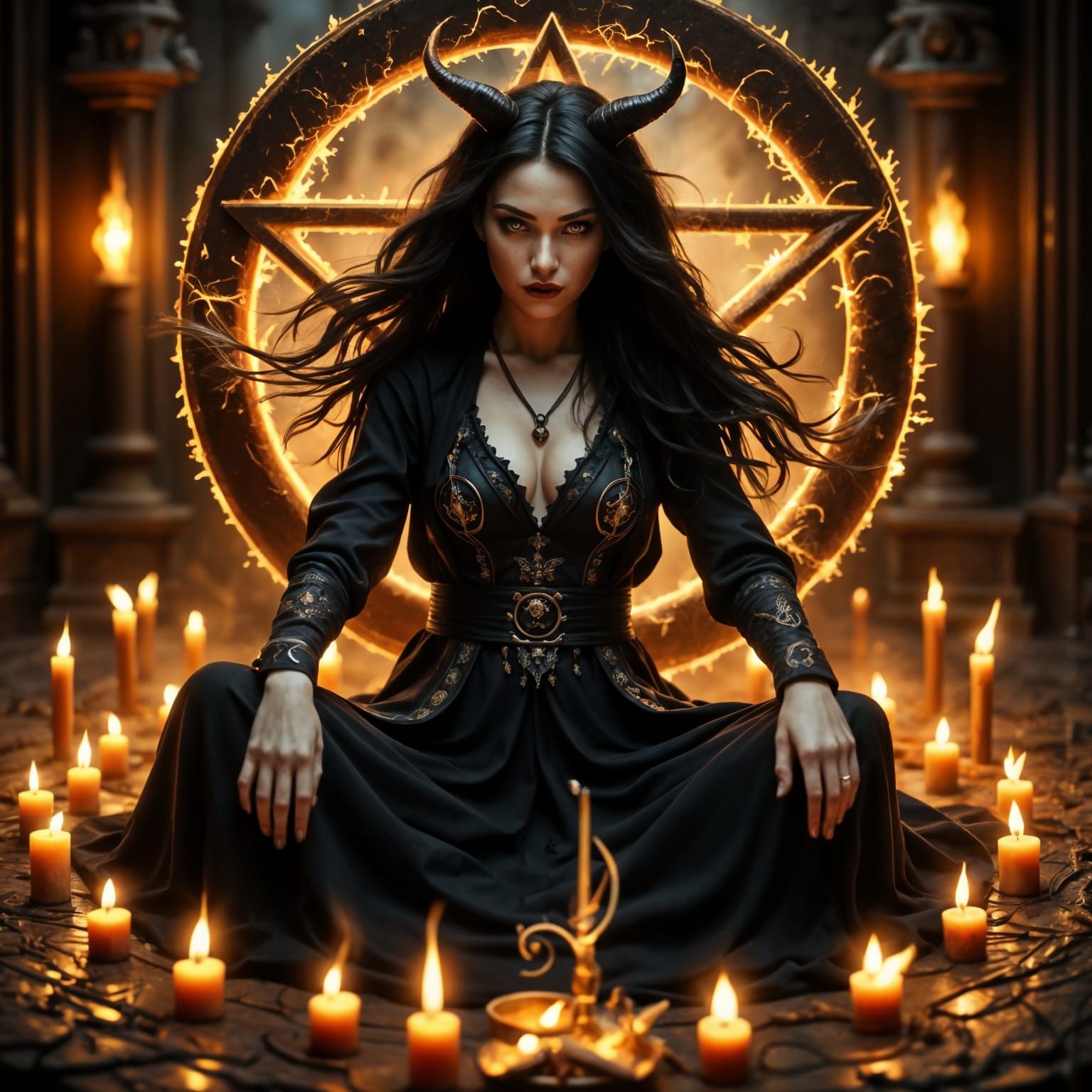 Molten Witch in Cinematic Darkness