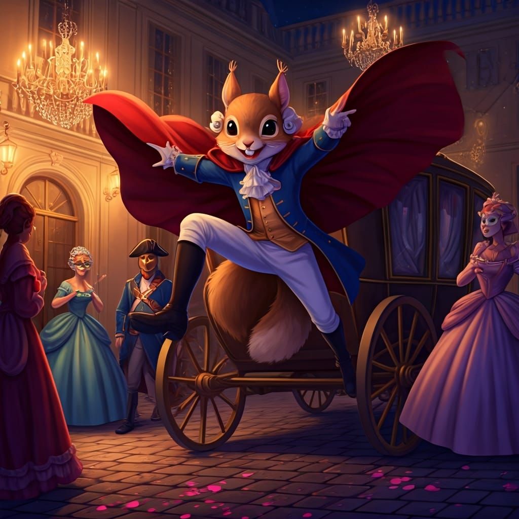 Anime Squirrel Noble Escapes Masquerade Ball