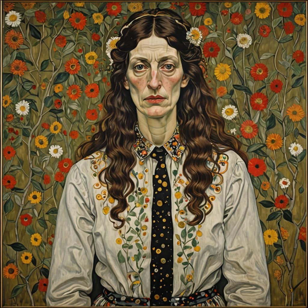 Woman in Style of Freud and Klimt