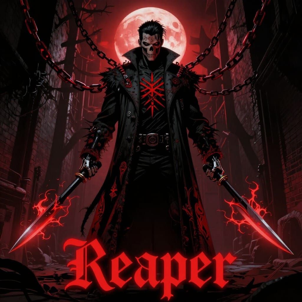 Javier 'The Reaper' Ortega Comic Cover in Gothic Style