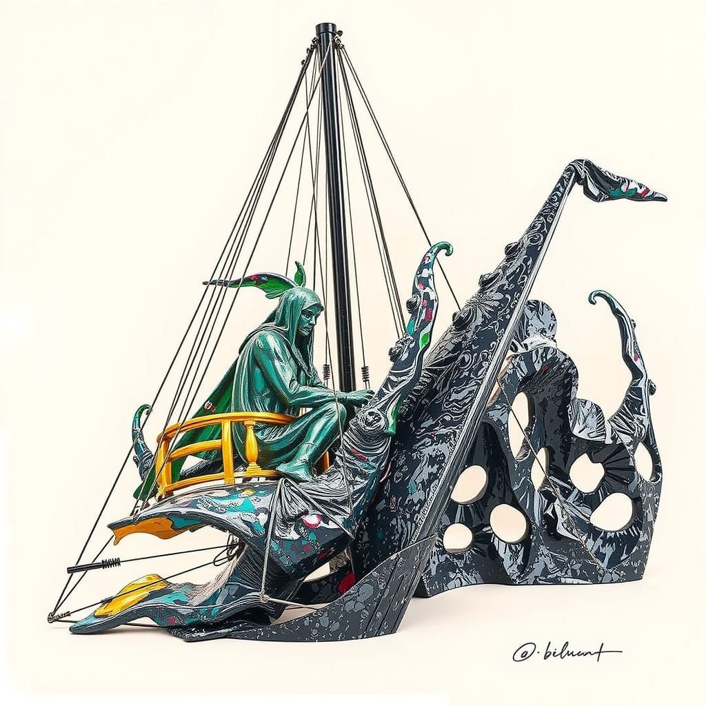 Hyperrealistic Sculpture with Vivid, Dynamic Lighting