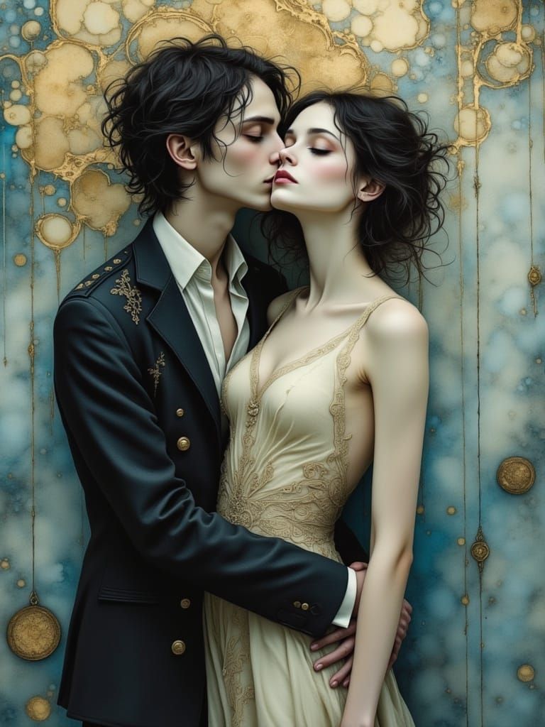 Gentle Embrace in Soft Gold