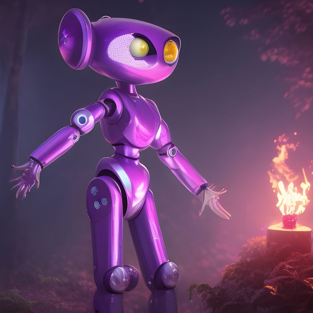 purple humanoid robot