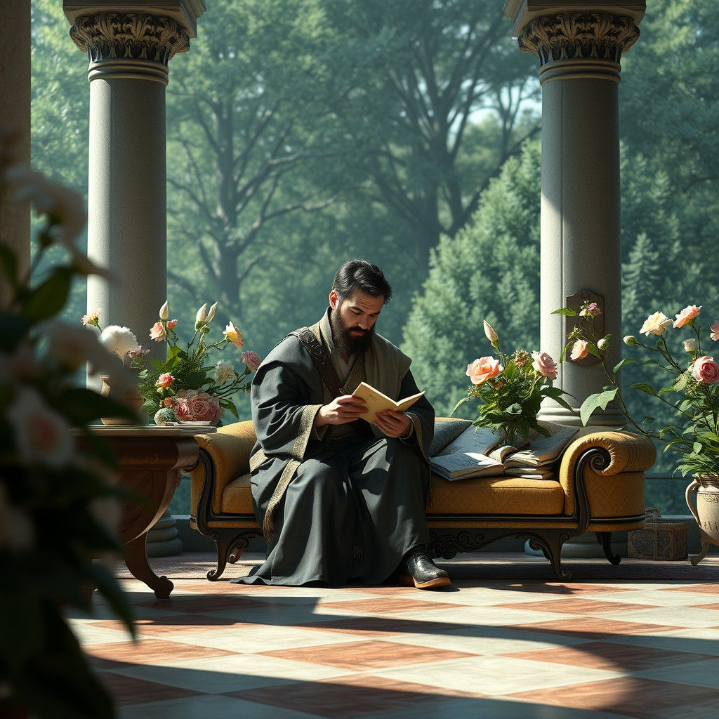 Praying Shepherd in the Style of Old Masters