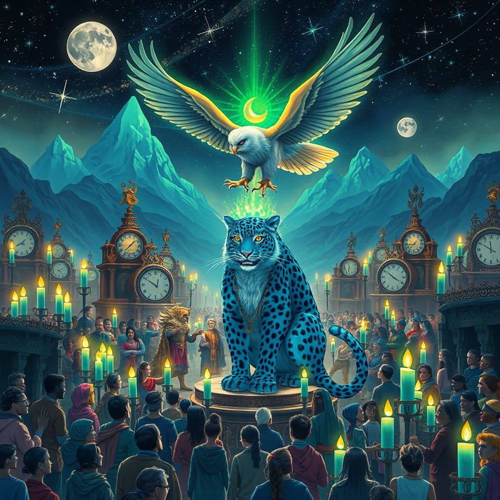 Celestial Shaman's Realm: Leopard King and Owl God