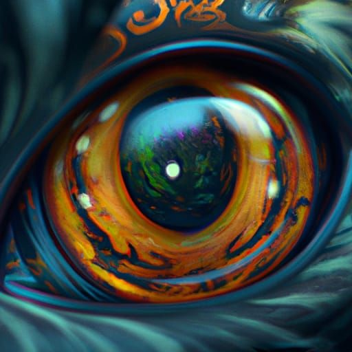 Hyperdetailed Cat Eye in Dark Fantasy Style