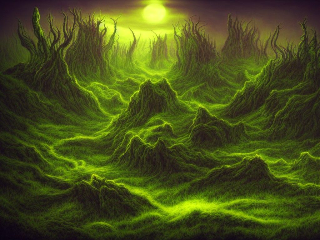Eerie Demonic Plants Dominate Alien Landscape