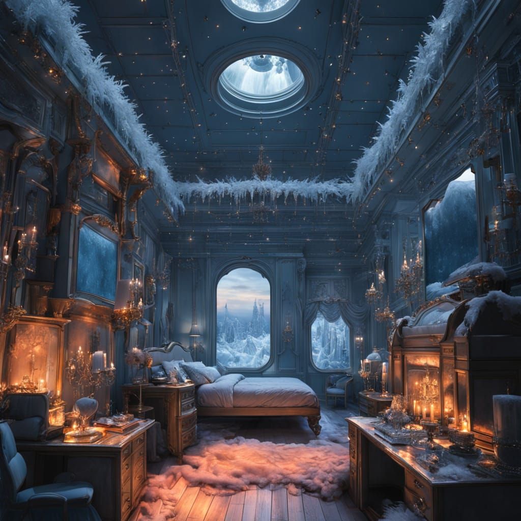Surreal Winter Wonderland Fantasy Bedroom Suite in Majestic ...