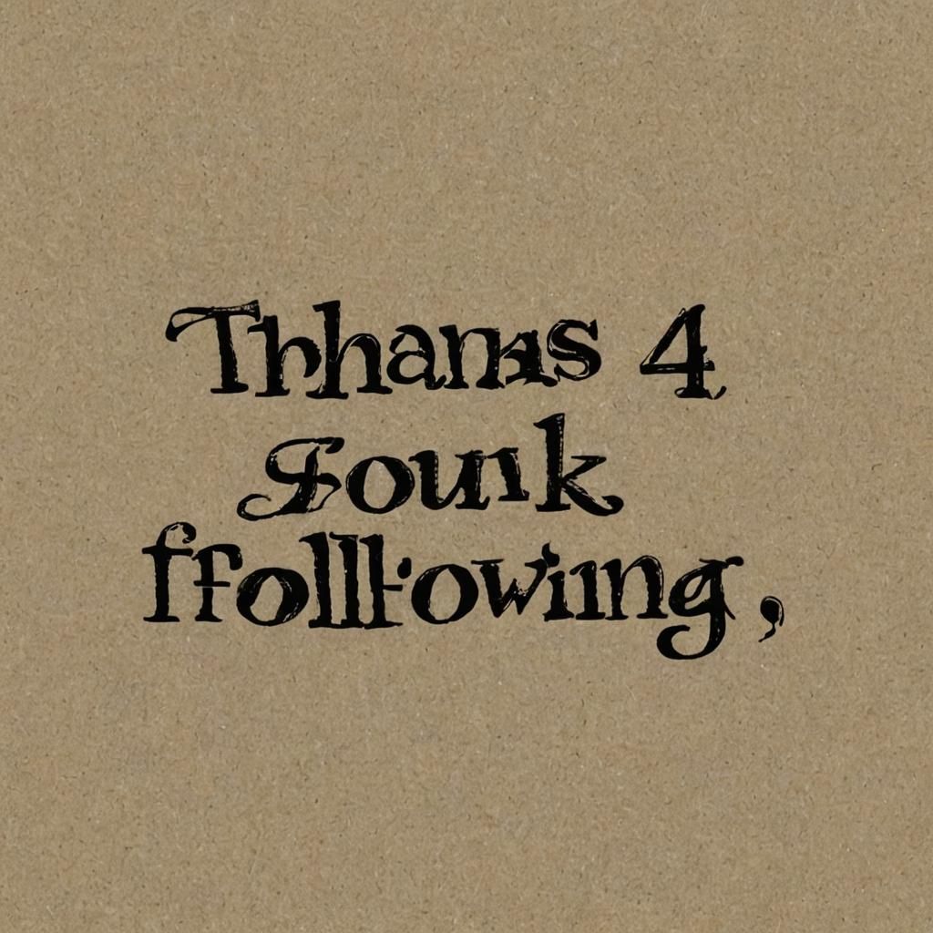 Simple 'Thank You For Following' Message