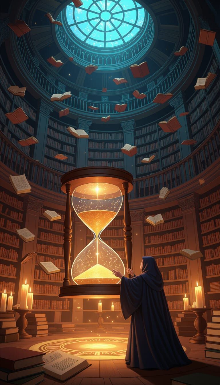 Floating Books in an Enchanted Library