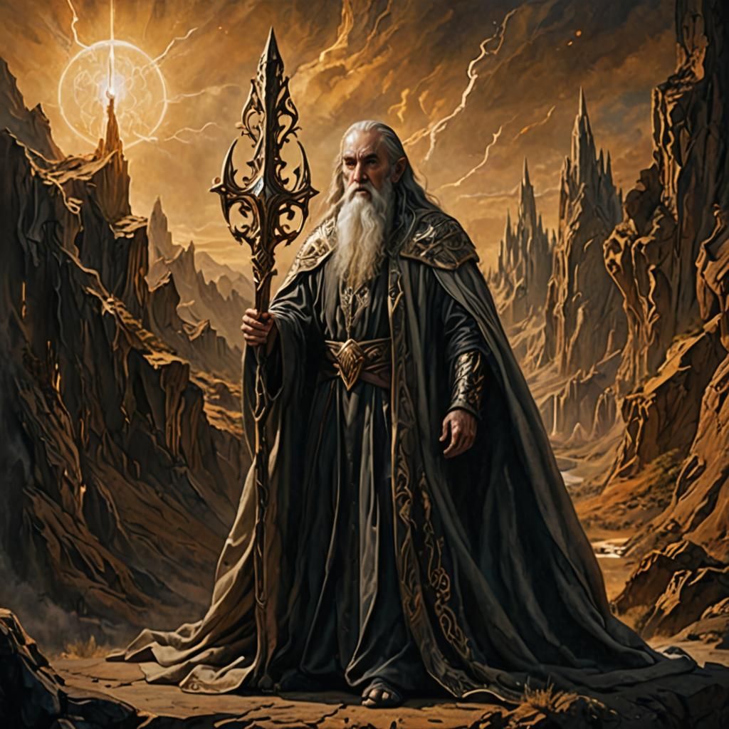 Formal full length portrait of a Wizard