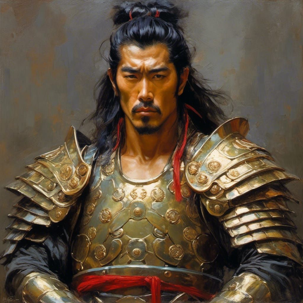 Lord Yoshi Toranaga Portrait in Samurai Armor