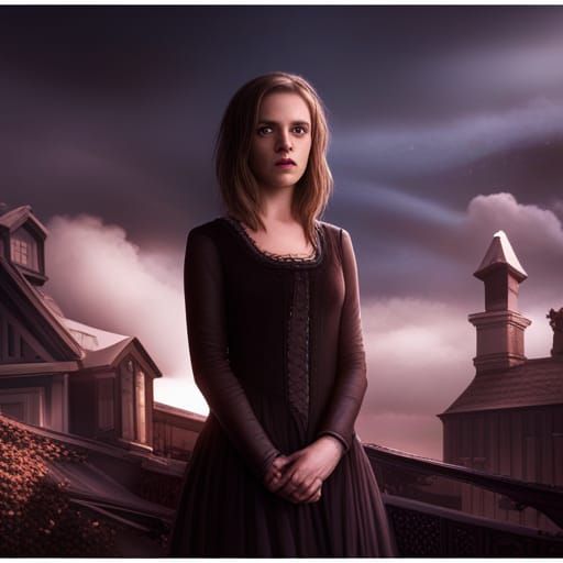 Teen Vampire Girl in Digital Matte Painting